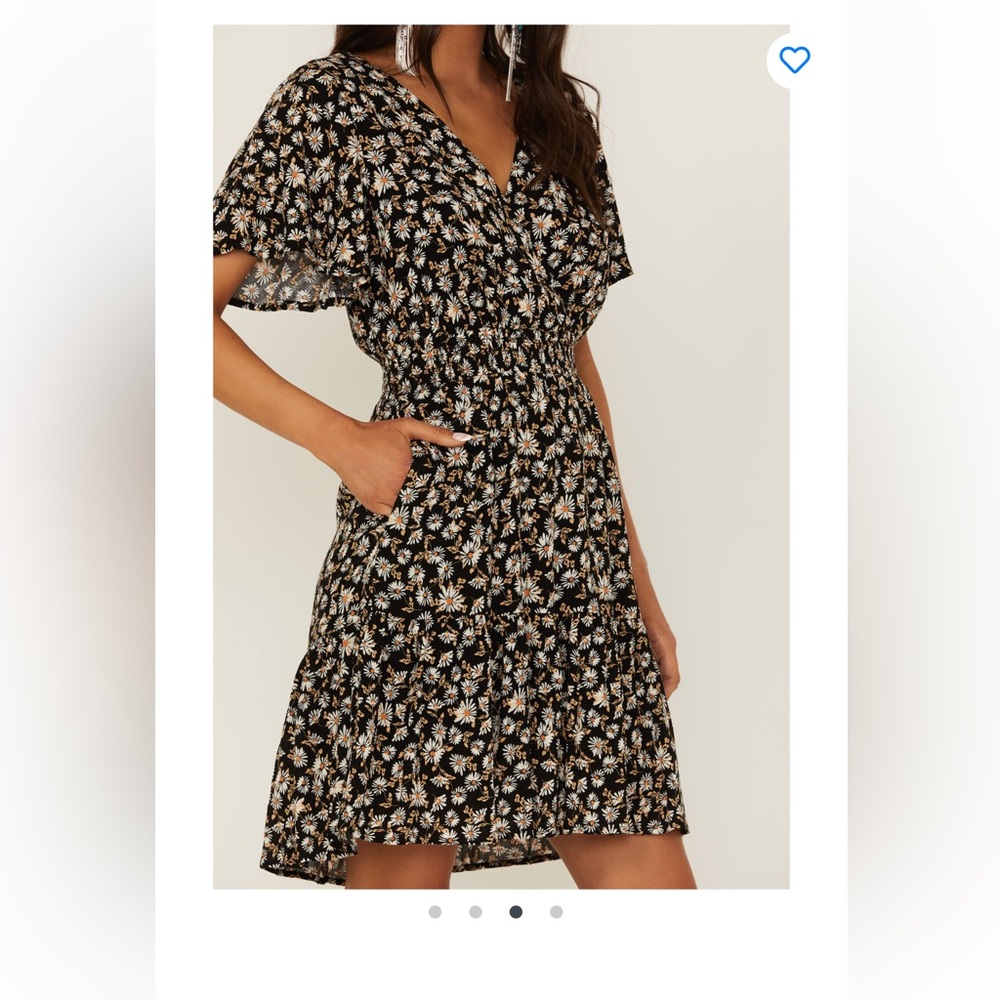 Idyllwind Women’s Aberdeen Road Floral Wrap Dress NWT Size S Color Black